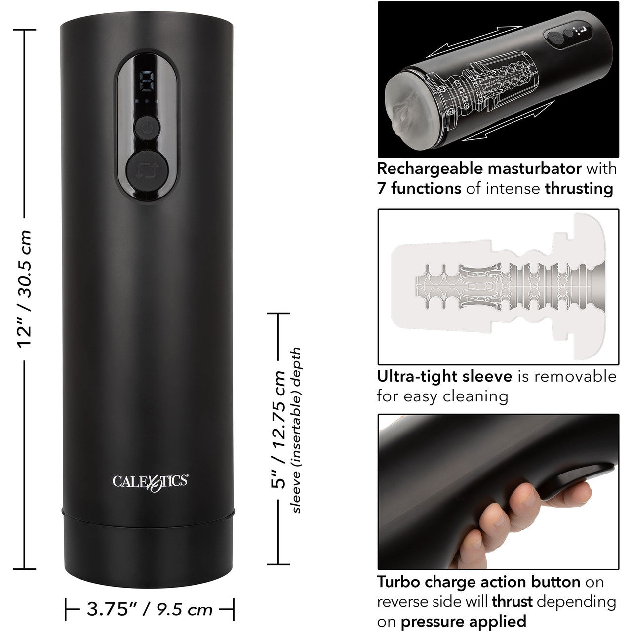 Bionic Thrusting Rechargeable Penis Masturbator By CalExotics