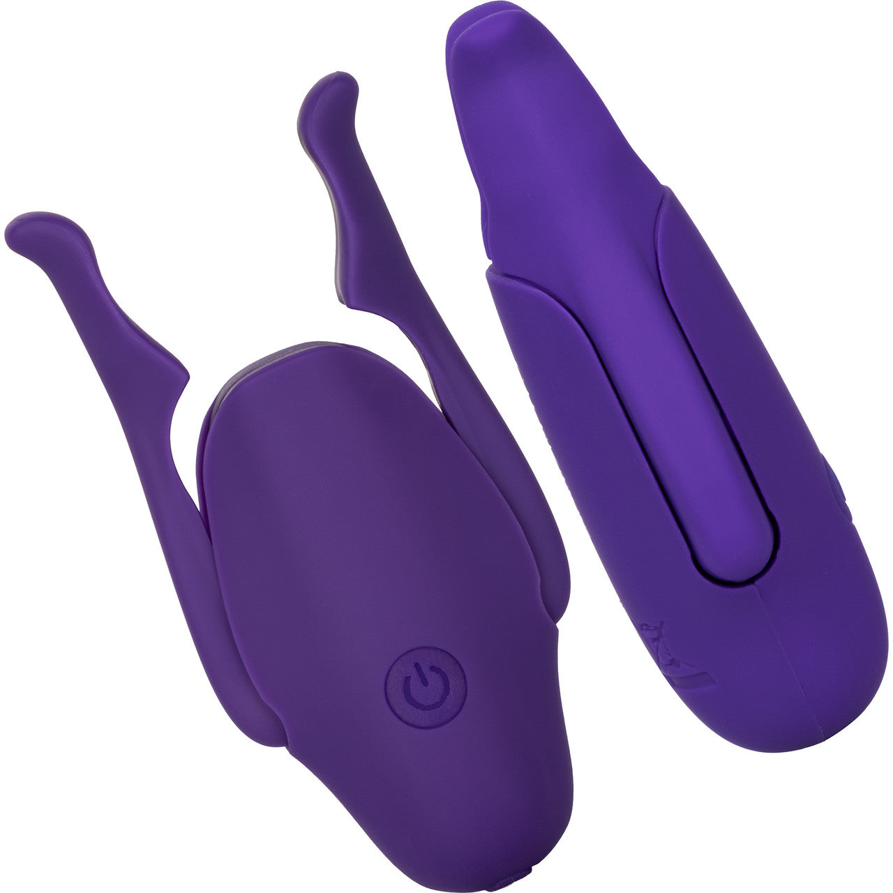 Nipple Play Nipplettes Rechargeable Vibrating Nipple Clamps By CalExotics - Purple