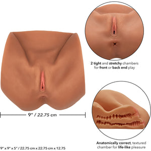 Stroke It Life-Size Pussy Masturbator By CalExotics - Caramel