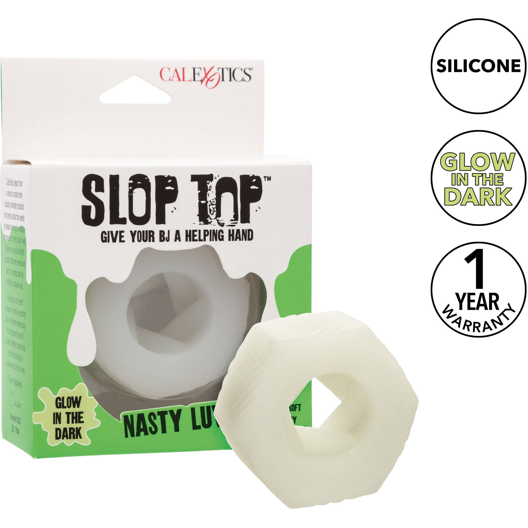 Slop Top Nasty Luv BJ Enhancer By CalExotics - Glow In The Dark