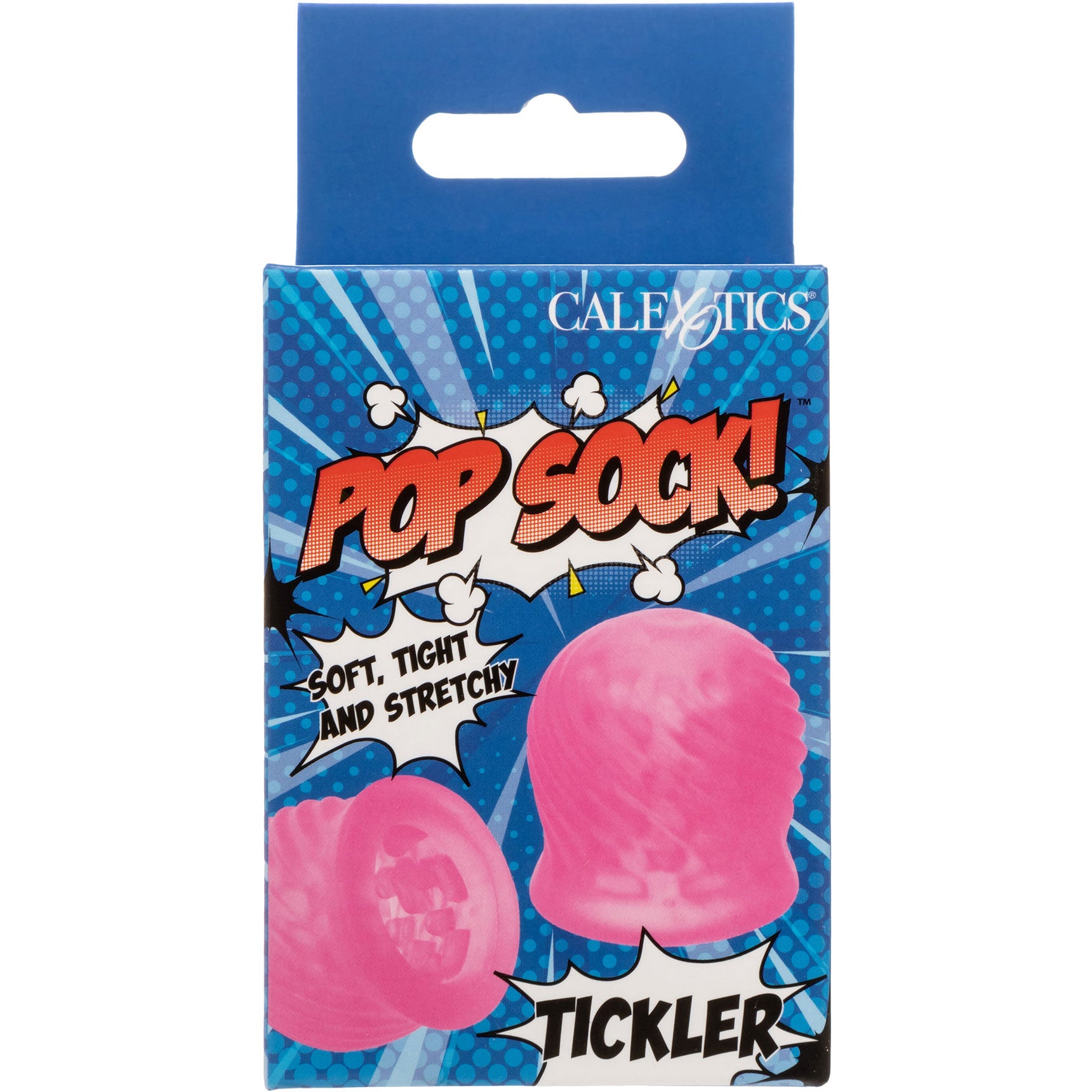 Pop Sock Tickler Reversible Textured Stroker By CalExotics - Pink