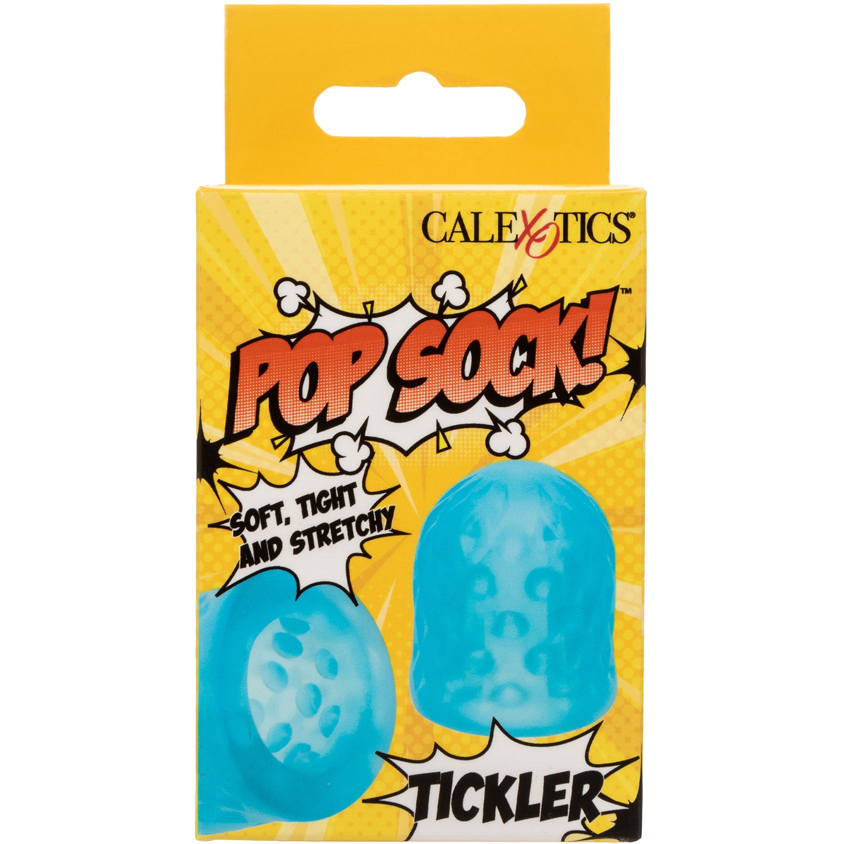 Pop Sock Tickler Reversible Textured Stroker By CalExotics - Blue