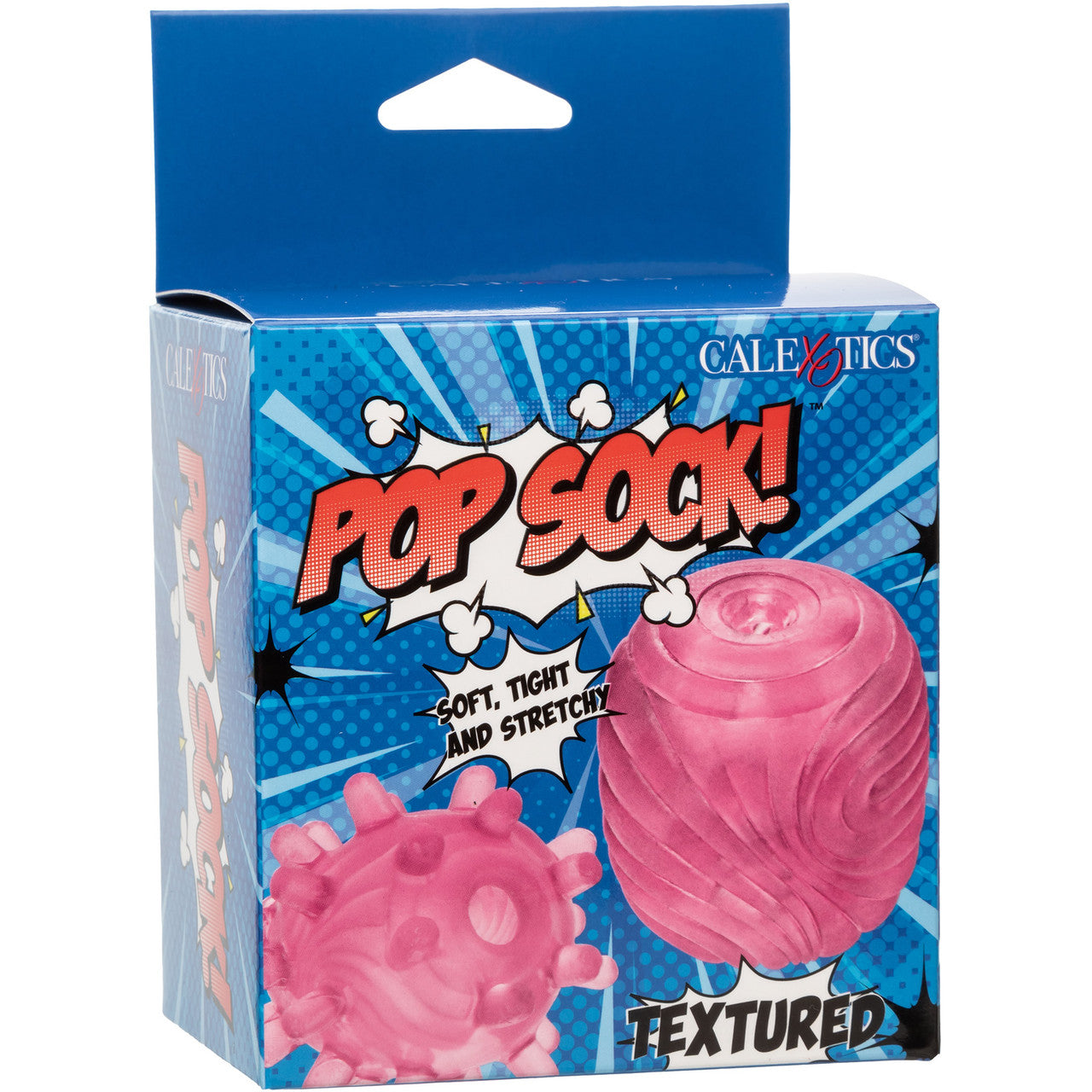 Pop Sock! Textured Reversible Penis Stroker By CalExotics - Pink