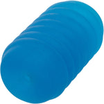 Pop Sock! Ribbed Reversible Open Ended Penis Stroker By CalExotics - Blue