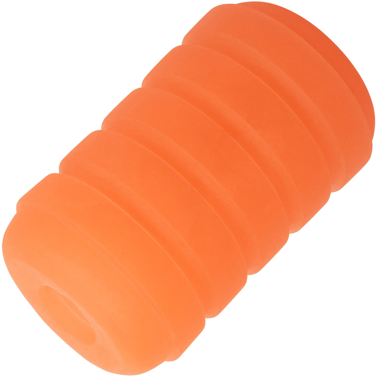 Pop Sock! Ribbed Reversible Open Ended Penis Stroker By CalExotics - Orange