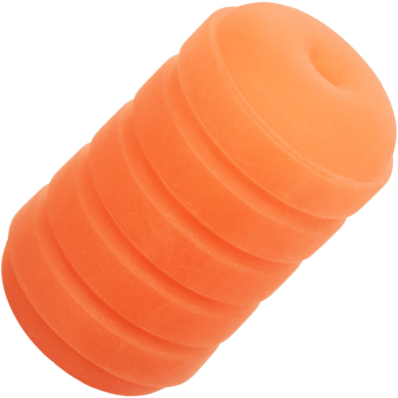 Pop Sock! Ribbed Reversible Open Ended Penis Stroker By CalExotics - Orange