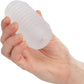 Pop Sock! Ribbed Reversible Open Ended Penis Stroker By CalExotics - Clear