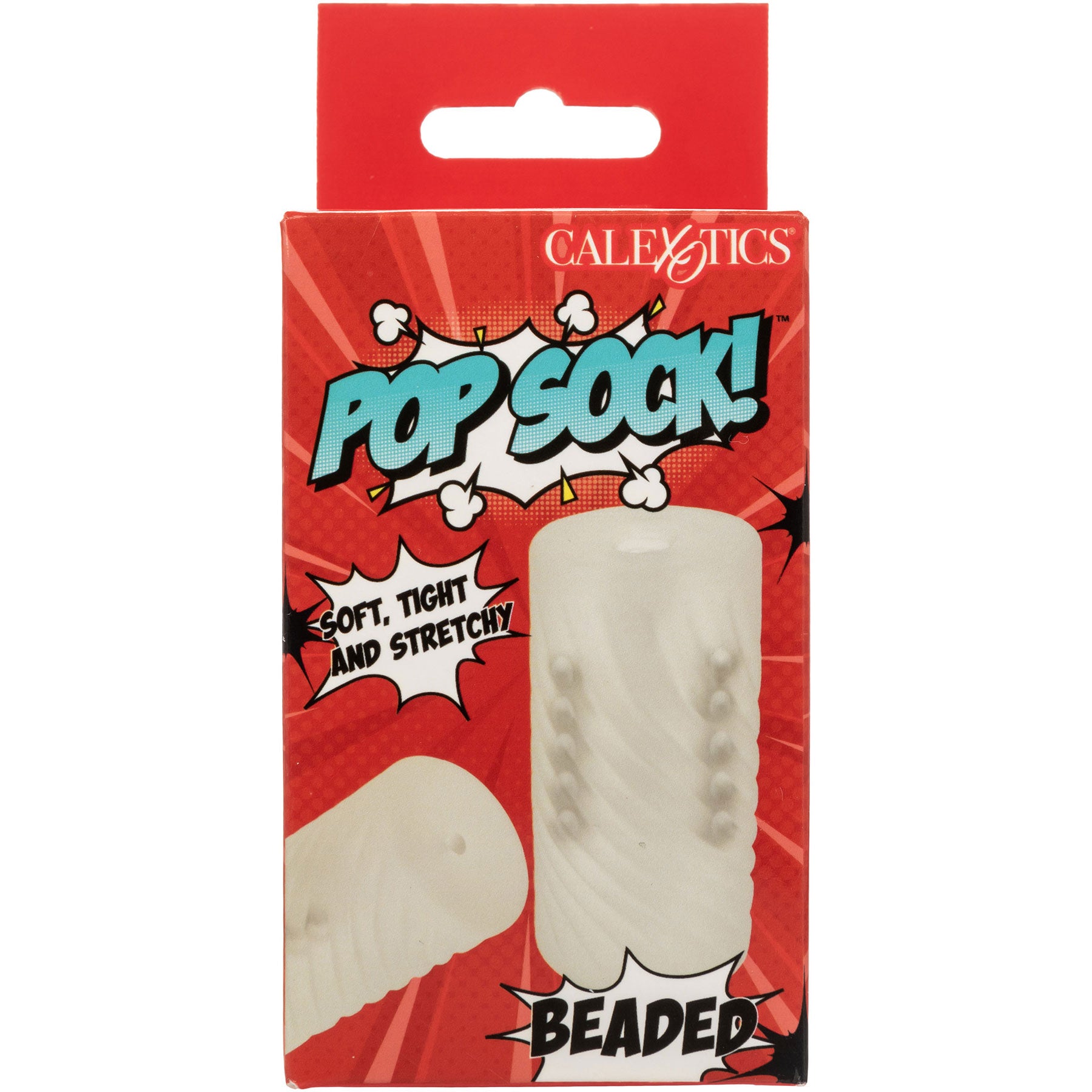 Pop Sock Beaded Penis Stroker By CalExotics - Clear