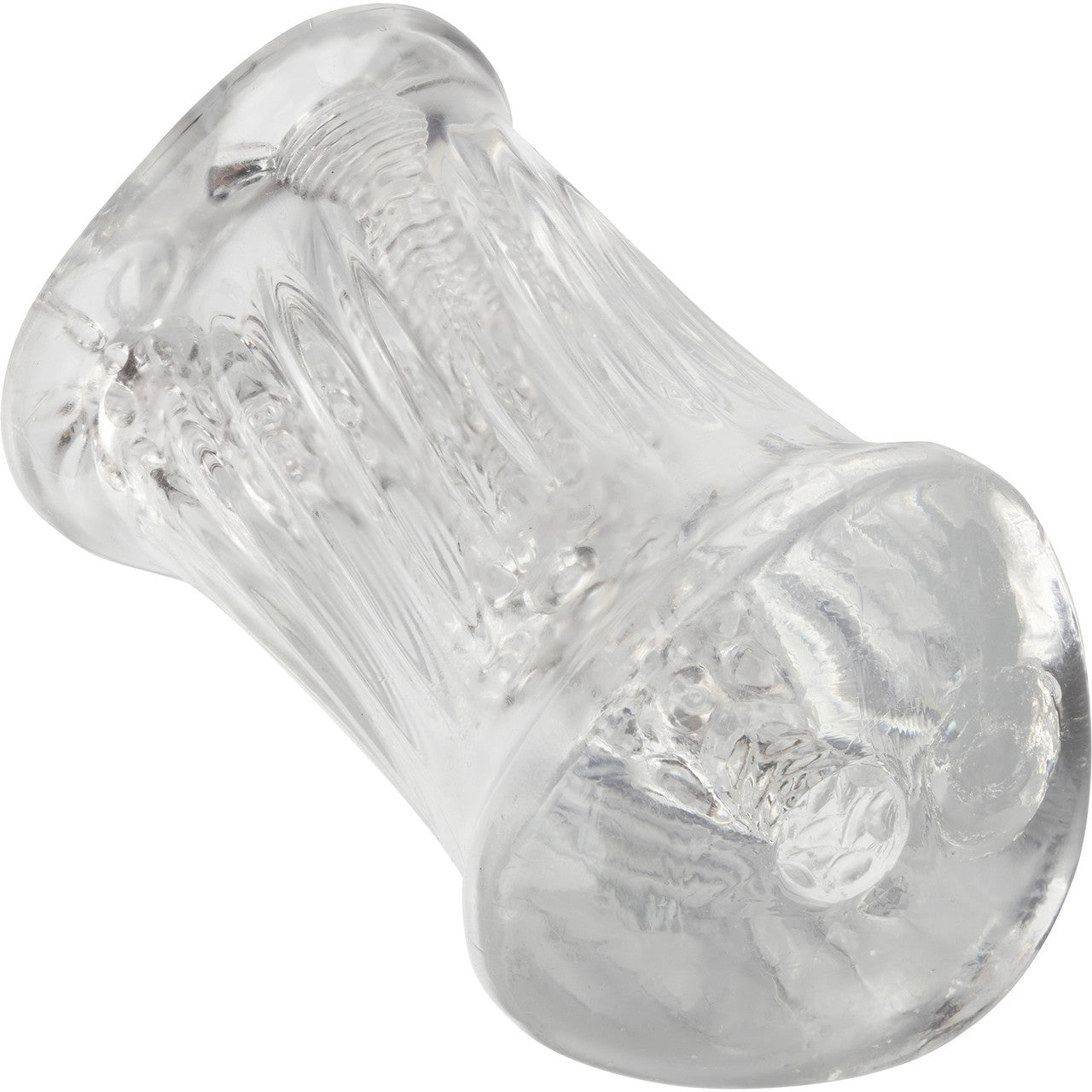 Cyclone Triple Chamber Easy Grip Penis Stroker By CalExotics - Clear