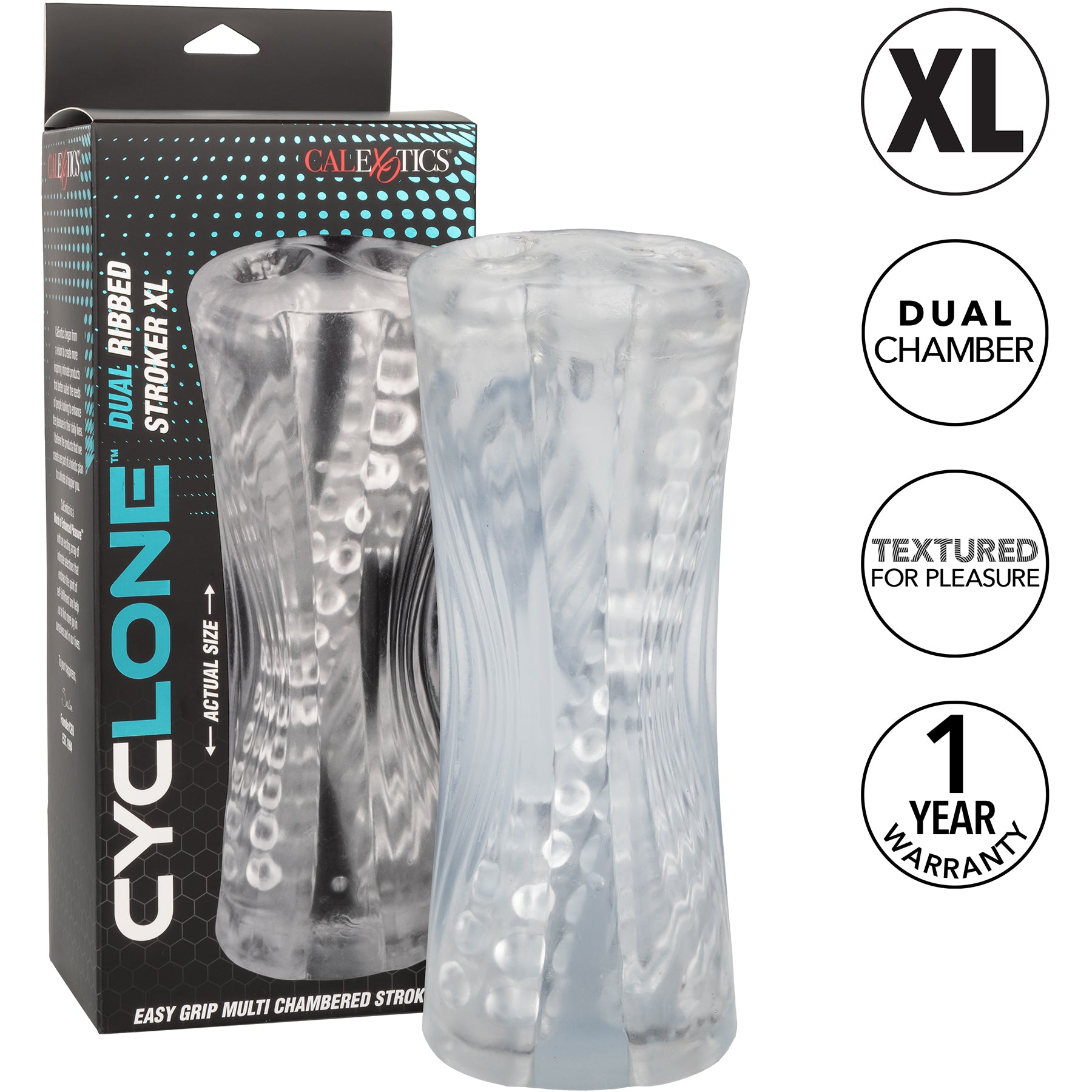 Cyclone™ Dual Ribbed Penis Stroker XL