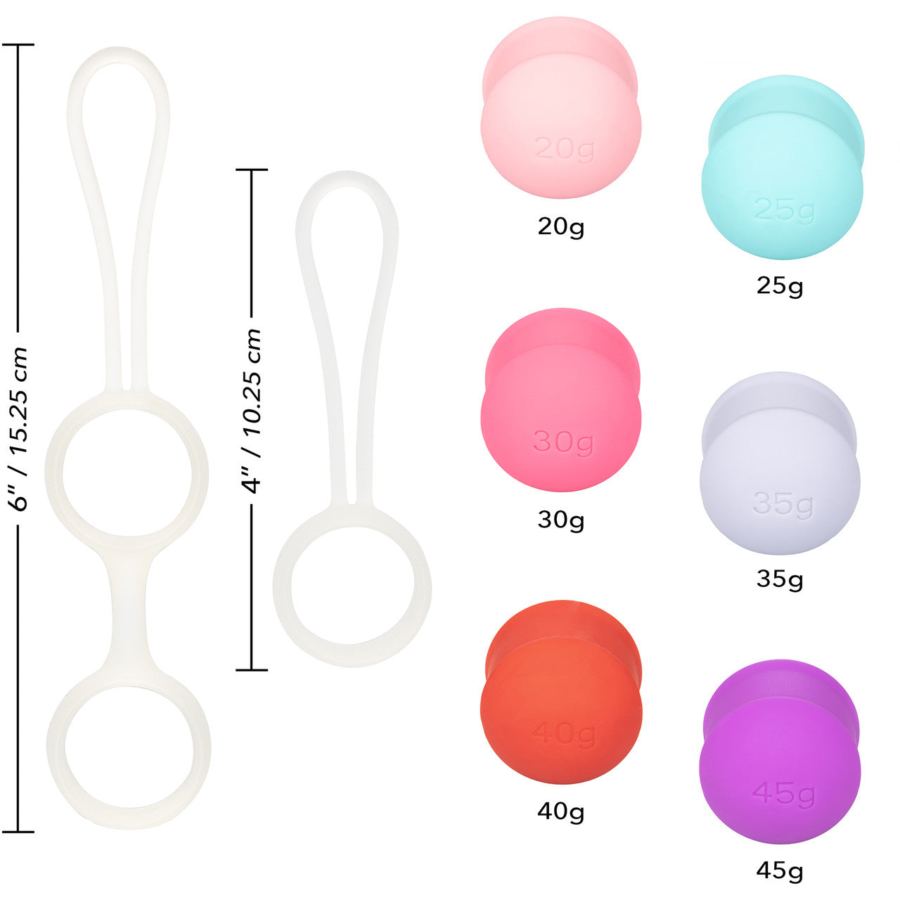 She-ology Interchangeable Weighted Silicone Kegel Set by CalExotics