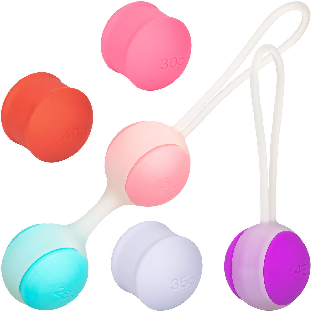 She-ology Interchangeable Weighted Silicone Kegel Set by CalExotics