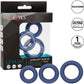 Link Up Ultra Soft Elite Silicone Cock Rings Set (Set of 3) By CalExotics - Blue