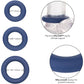 Link Up Ultra Soft Elite Silicone Cock Rings Set (Set of 3) By CalExotics - Blue