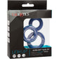 Link Up Ultra Soft Elite Silicone Cock Rings Set (Set of 3) By CalExotics - Blue