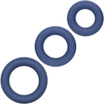 Link Up Ultra Soft Elite Silicone Cock Rings Set (Set of 3) By CalExotics - Blue