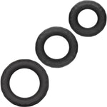 Link Up Ultra Soft Supreme Silicone Cock Rings Set (Set of 3) By CalExotics - Black