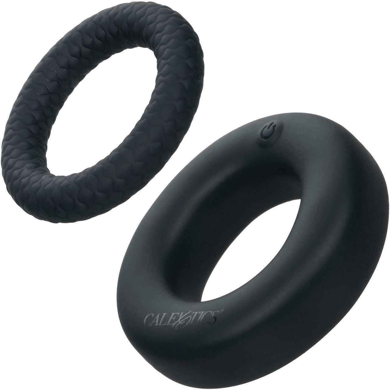 Link Up Optimum Rechargeable Waterproof Silicone Cock Ring By CalExotics - Black