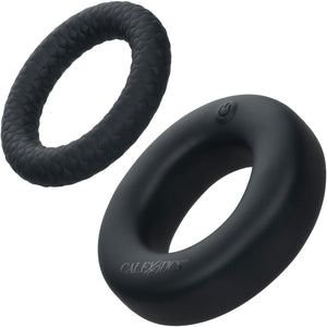 Link Up Optimum Rechargeable Waterproof Silicone Cock Ring By CalExotics - Black