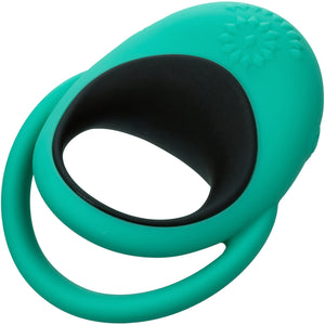 Link Up Remote Alpha Silicone Rechargeable Vibrating Dual Ring Cock Ring With Remote By CalExotics