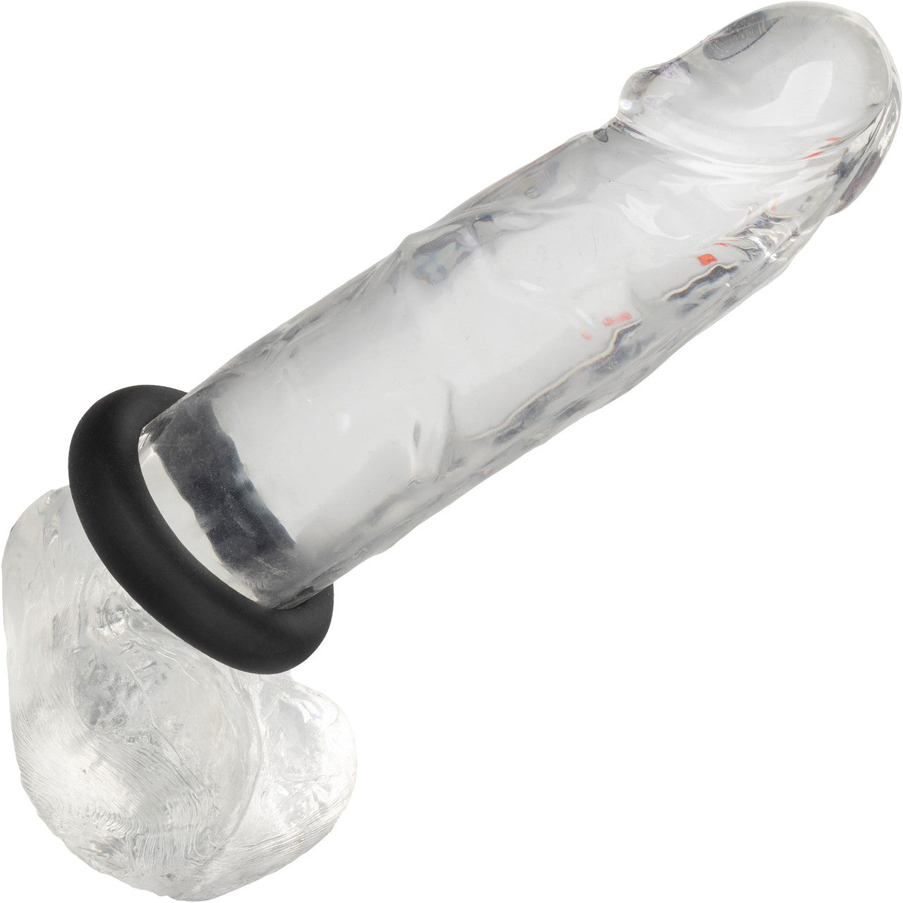 Alpha Liquid Silicone Prolong Medium Cock Ring By CalExotics - Black