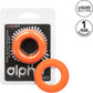 Alpha Liquid Silicone Prolong Large Cock Ring By CalExotics - Orange