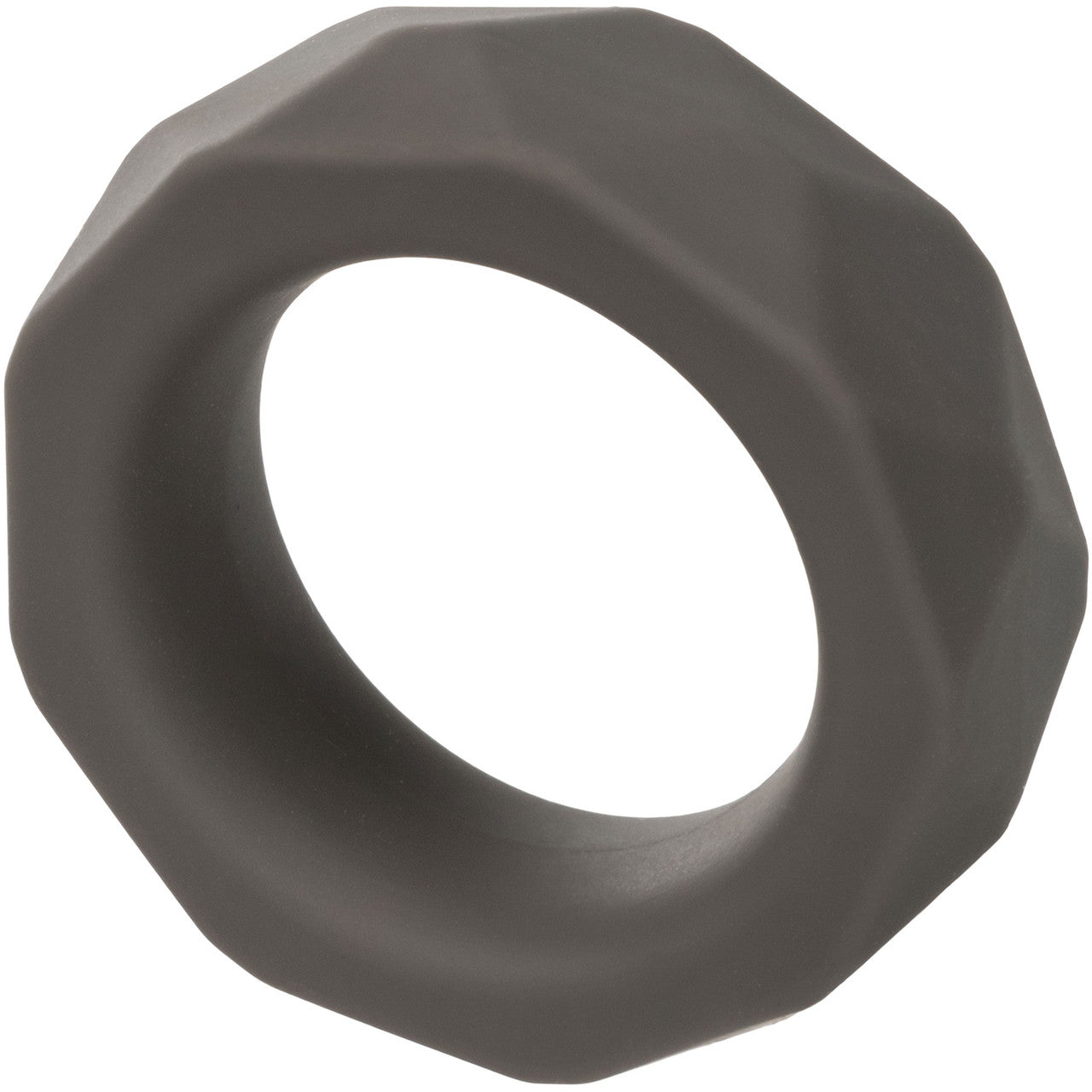 Alpha Liquid Silicone Prolong Prismatic Cock Ring By CalExotics - Gray