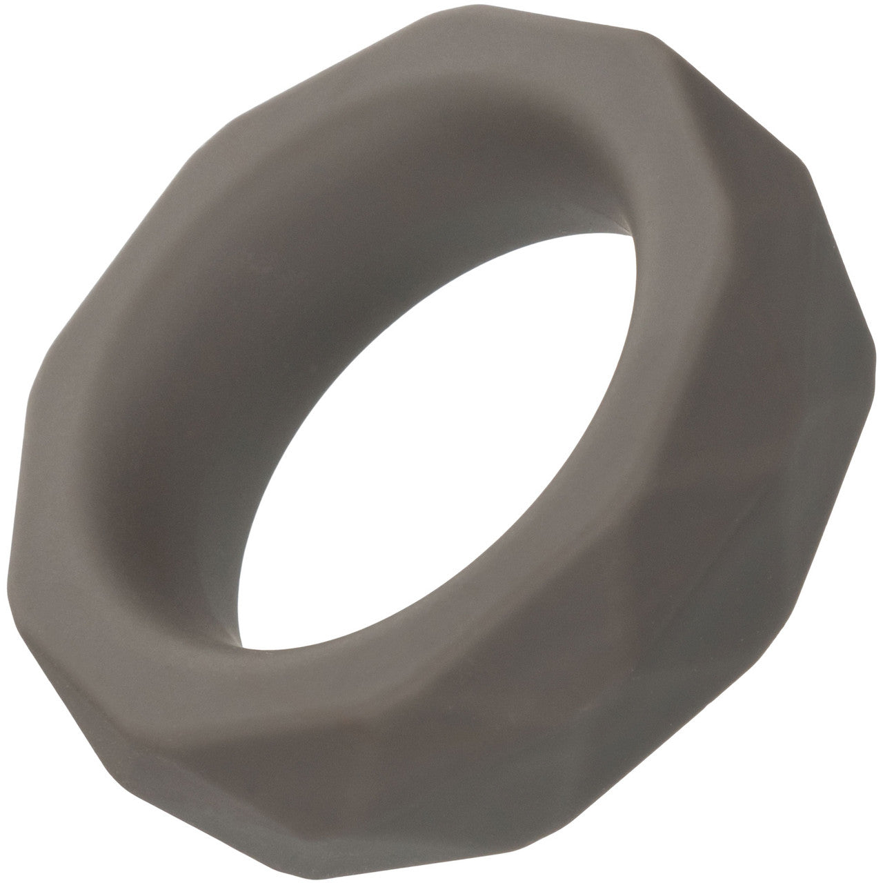 Alpha Liquid Silicone Prolong Prismatic Cock Ring By CalExotics - Gray