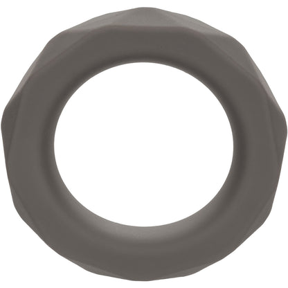 Alpha Liquid Silicone Prolong Prismatic Cock Ring By CalExotics - Gray