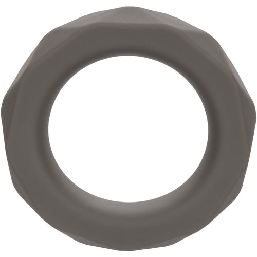 Alpha Liquid Silicone Prolong Prismatic Cock Ring By CalExotics - Gray