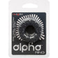 Alpha Liquid Silicone Prolong Tread Cock Ring By CalExotics - Black