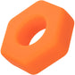 Alpha Liquid Silicone Prolong Sexagon Cock Ring By CalExotics - Orange