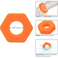 Alpha Liquid Silicone Prolong Sexagon Cock Ring By CalExotics - Orange