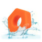 Alpha Liquid Silicone Prolong Sexagon Cock Ring By CalExotics - Orange