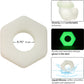 Alpha Glow In The Dark Liquid Silicone Prolong Medium Sexagon Cock Ring By CalExotics - White