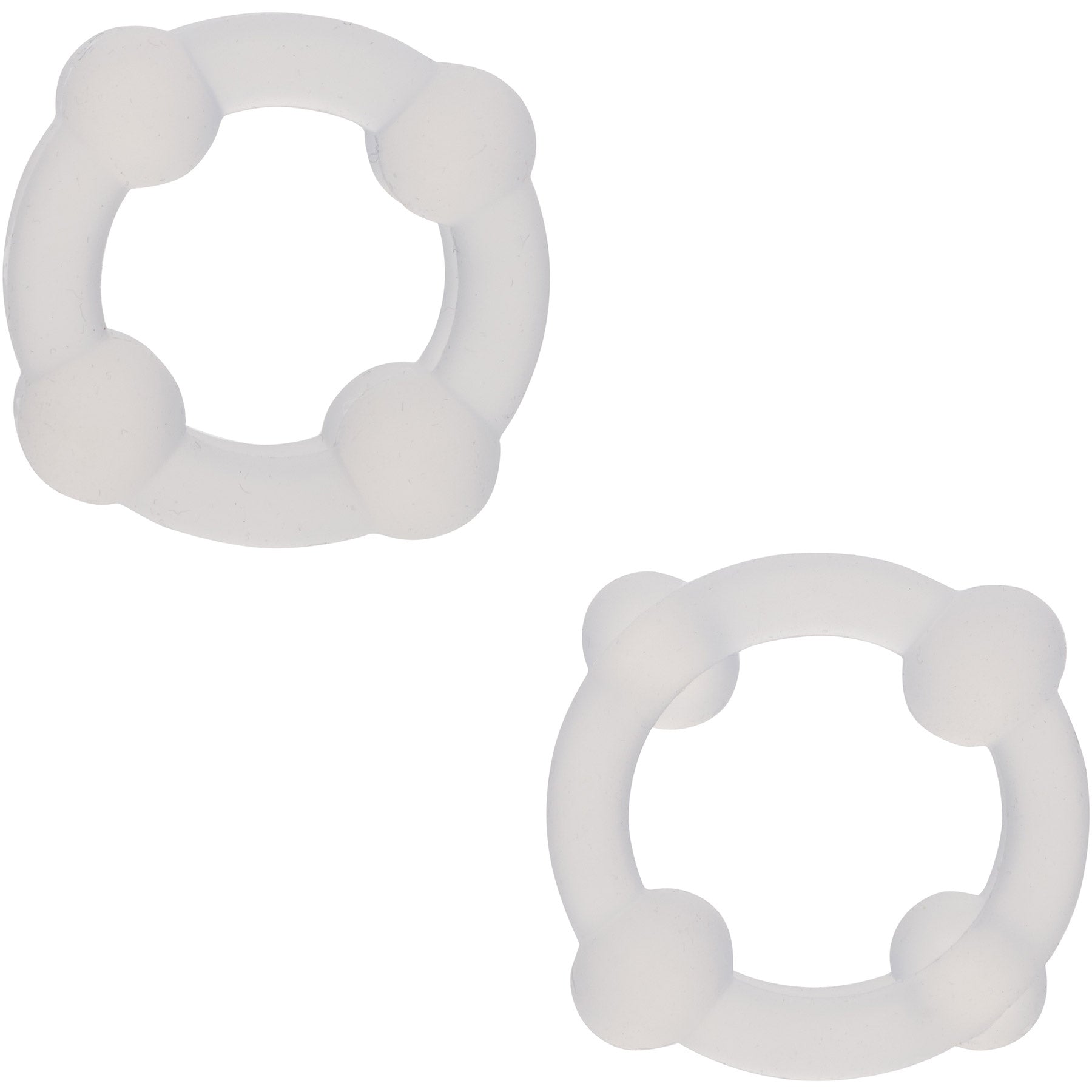 Alpha Liquid Silicone Double Stacker Rings 2 Piece Cock Ring Set