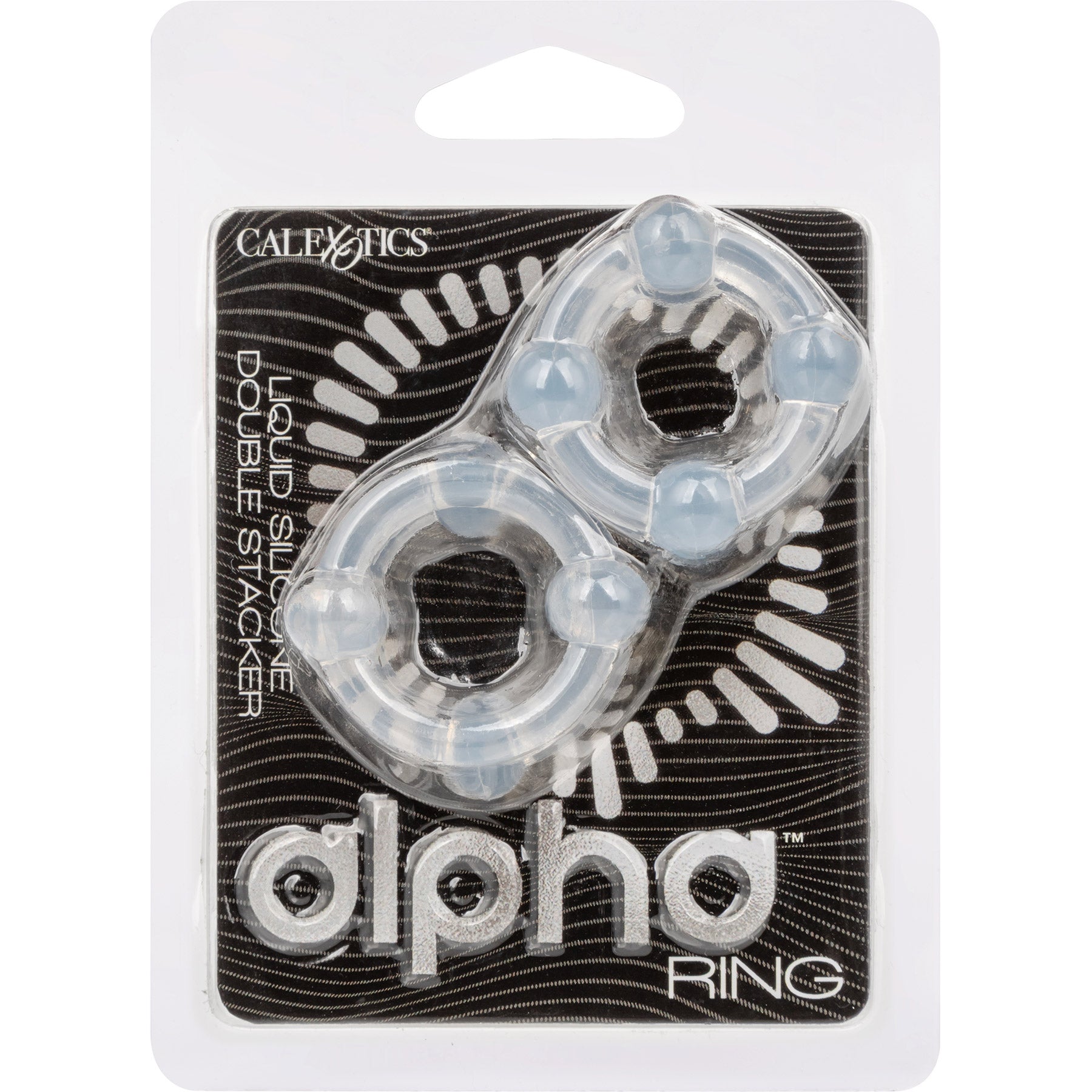 Alpha Liquid Silicone Double Stacker Rings 2 Piece Cock Ring Set