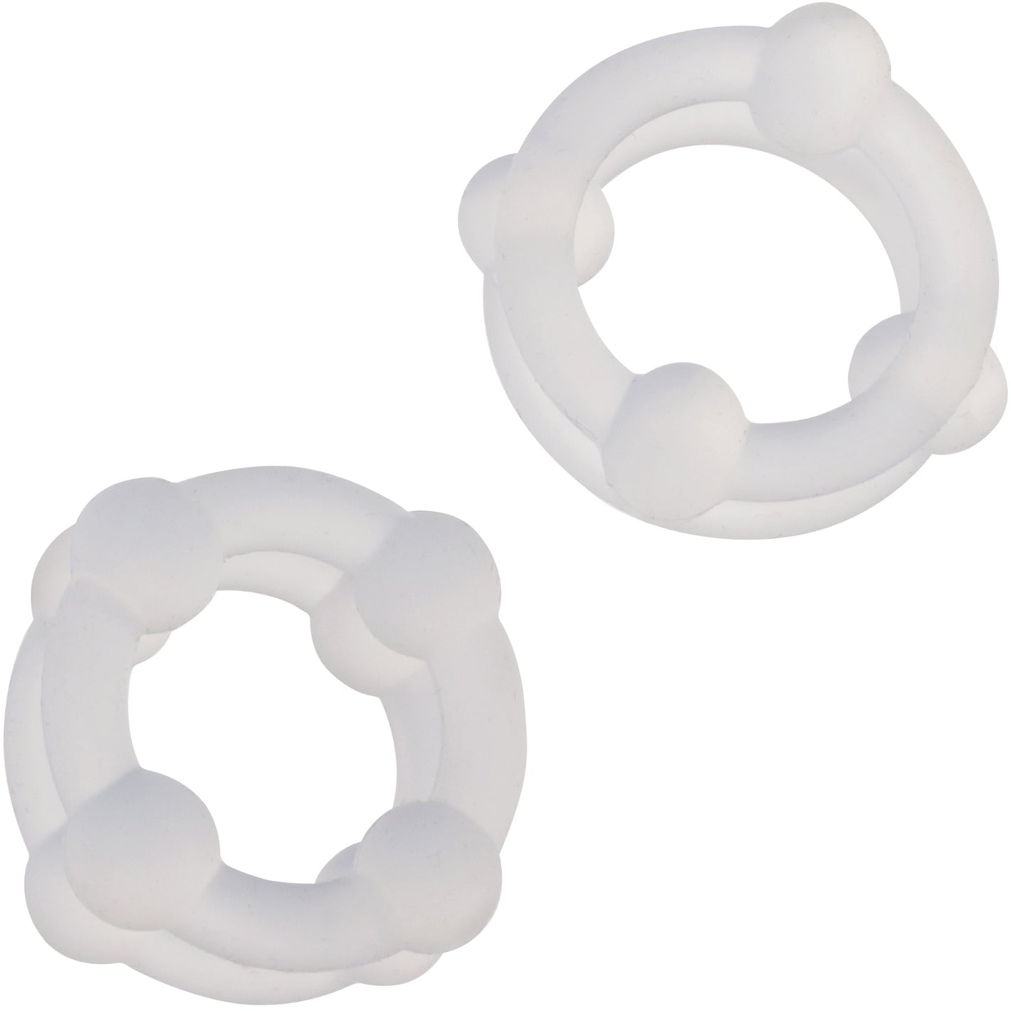 Alpha Liquid Silicone Double Stacker Rings 2 Piece Cock Ring Set