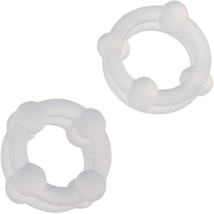 Alpha Liquid Silicone Double Stacker Rings 2 Piece Cock Ring Set