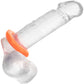 Alpha Liquid Silicone Sexagon Cock Ring By CalExotics - Orange