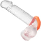 Alpha Liquid Silicone Sexagon Cock Ring By CalExotics - Orange