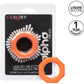 Alpha Liquid Silicone Sexagon Cock Ring By CalExotics - Orange