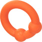 Alpha Liquid Silicone Dual Ball Cock Ring By CalExotics - Orange