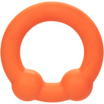 Alpha Liquid Silicone Dual Ball Cock Ring By CalExotics - Orange