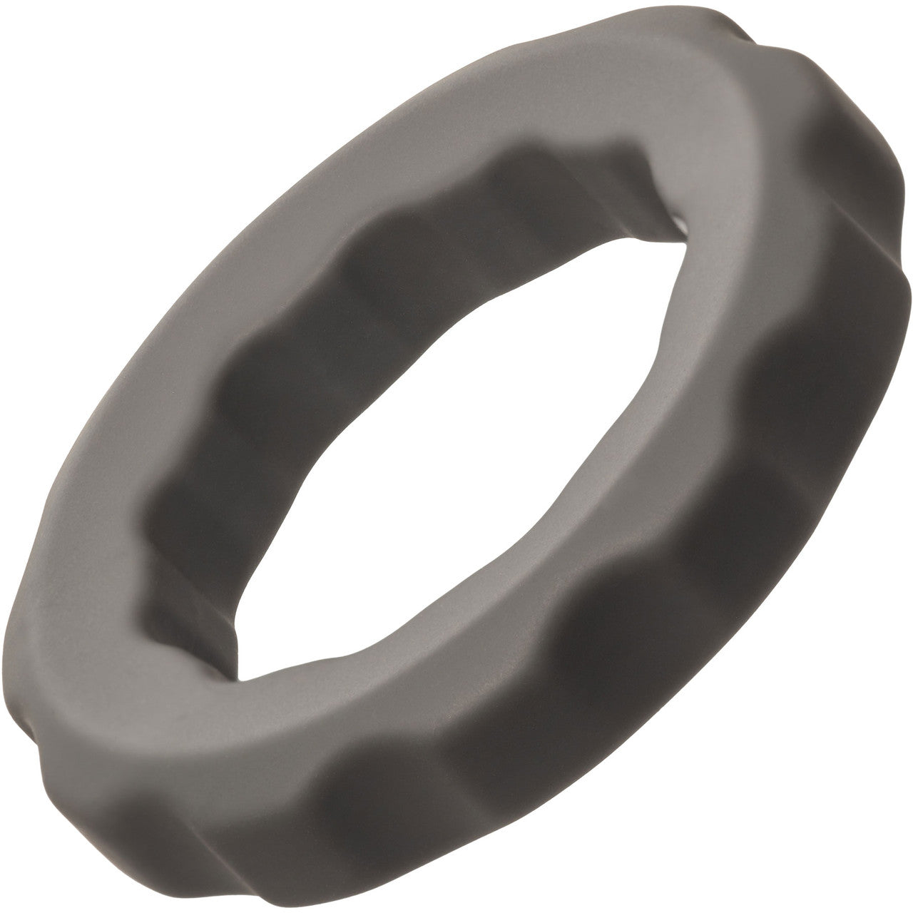 Alpha Liquid Silicone Erect Cock Ring By CalExotics - Grey