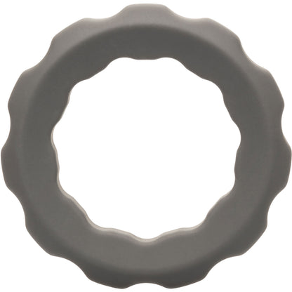 Alpha Liquid Silicone Erect Cock Ring By CalExotics - Grey