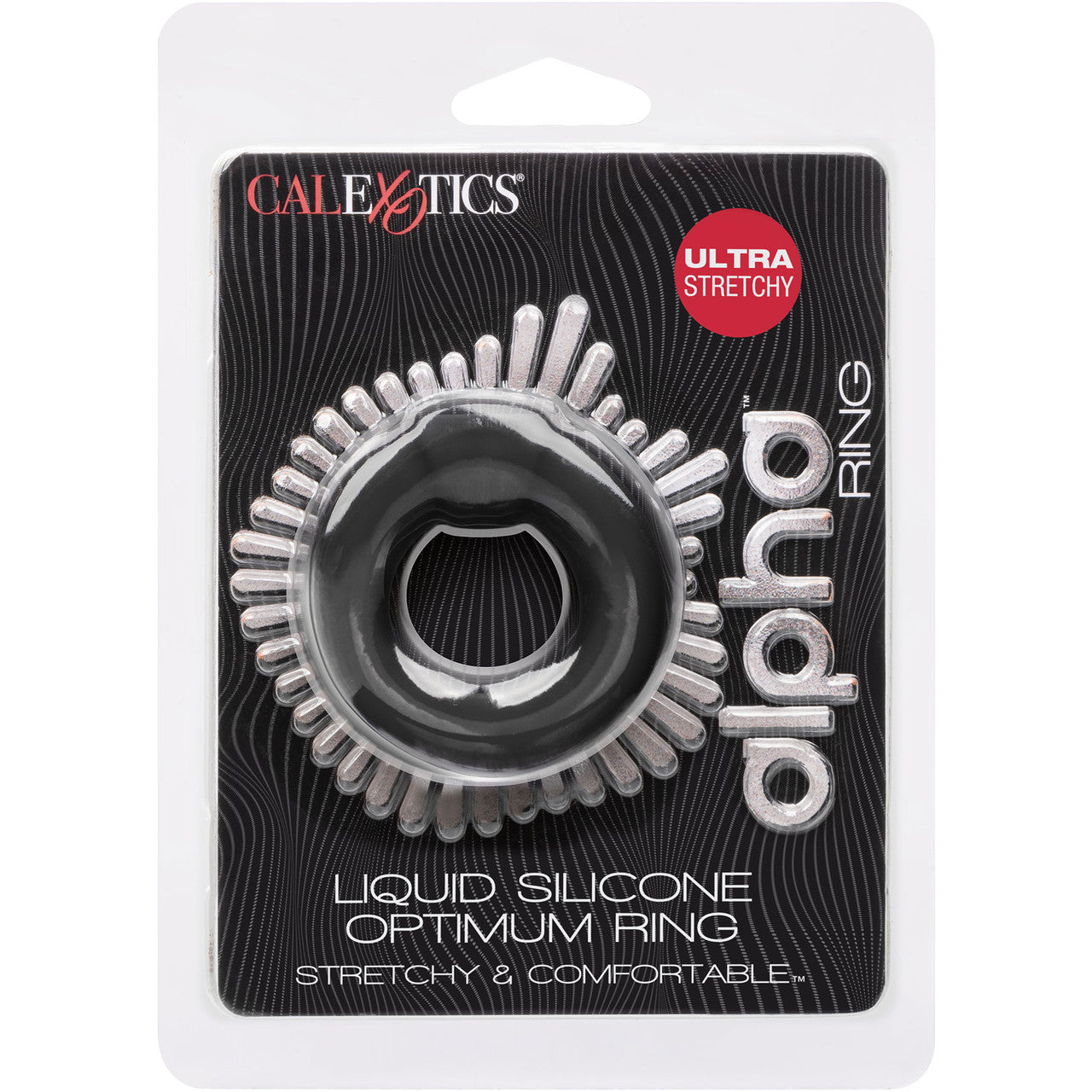 Alpha Liquid Silicone Optimum Cock Ring By CalExotics - Black