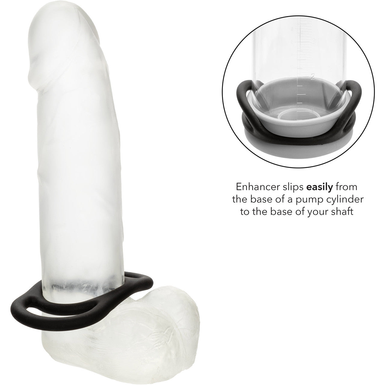 Alpha Liquid Silicone Commander Cock Ring By CalExotics - Black