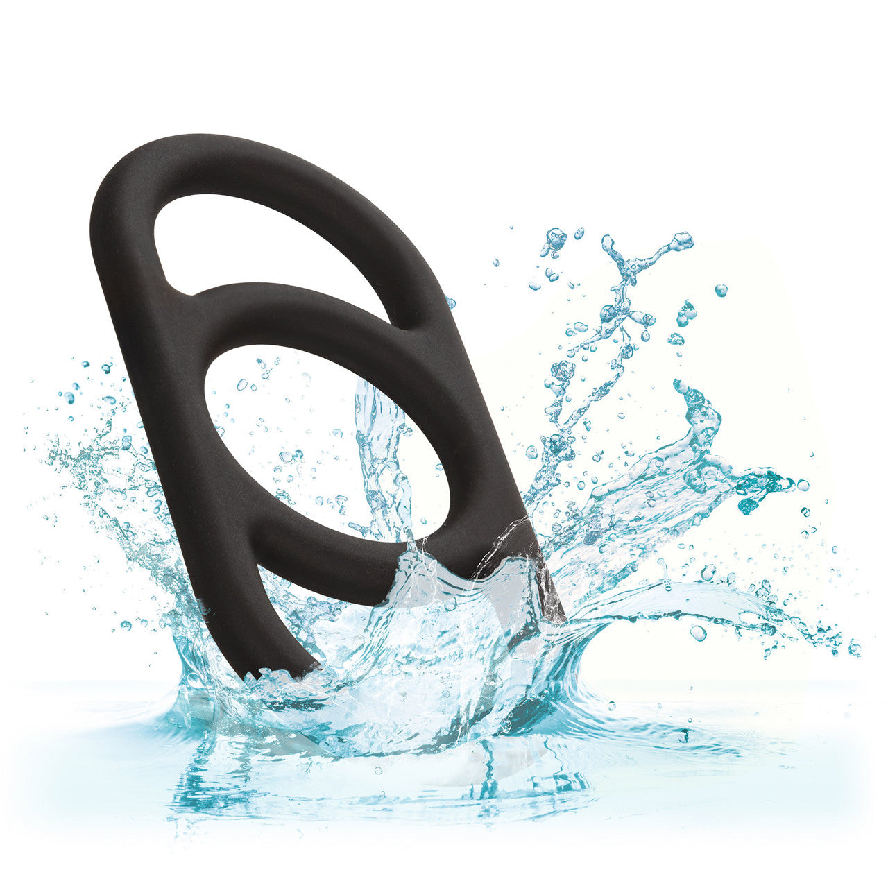 Alpha Liquid Silicone Commander Cock Ring By CalExotics - Black