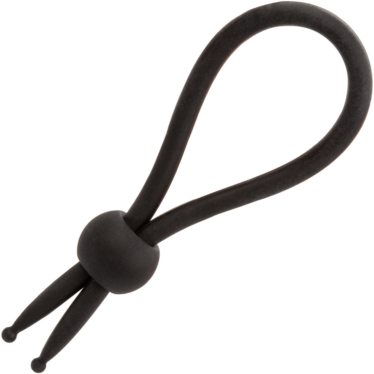 Alpha Liquid Silicone Lasso Cock Ring By CalExotics - Black